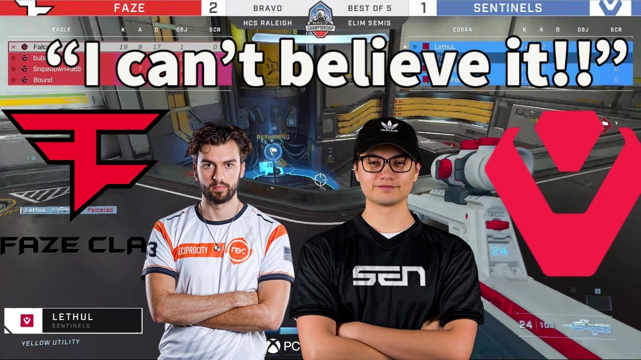 The Moment FaZe Knocked Out Sentinels From HCS Raleigh!!!