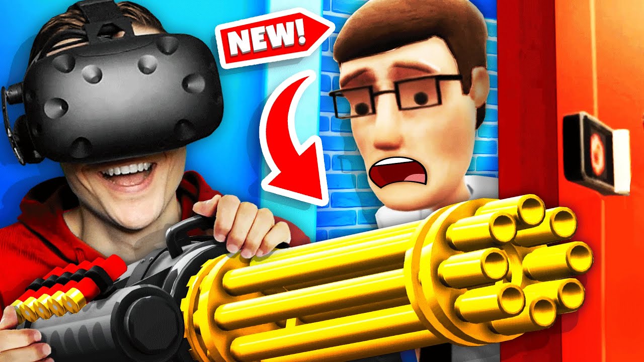 Unlocking SECRET GOLDEN WEAPONS For HOTEL DESTRUCTION (Funny Hotel R'n'R VR Gameplay)