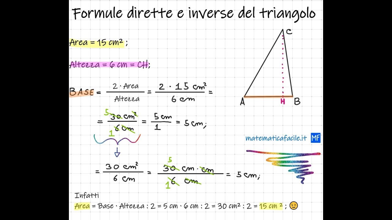 Area triangolo - 1st - Formule inverse
