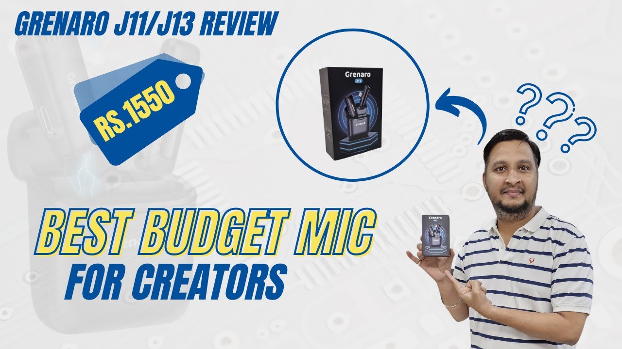 Best Budget wireless mic for youtube creators | Grenaro J11/J13 wireless mic unboxing and review