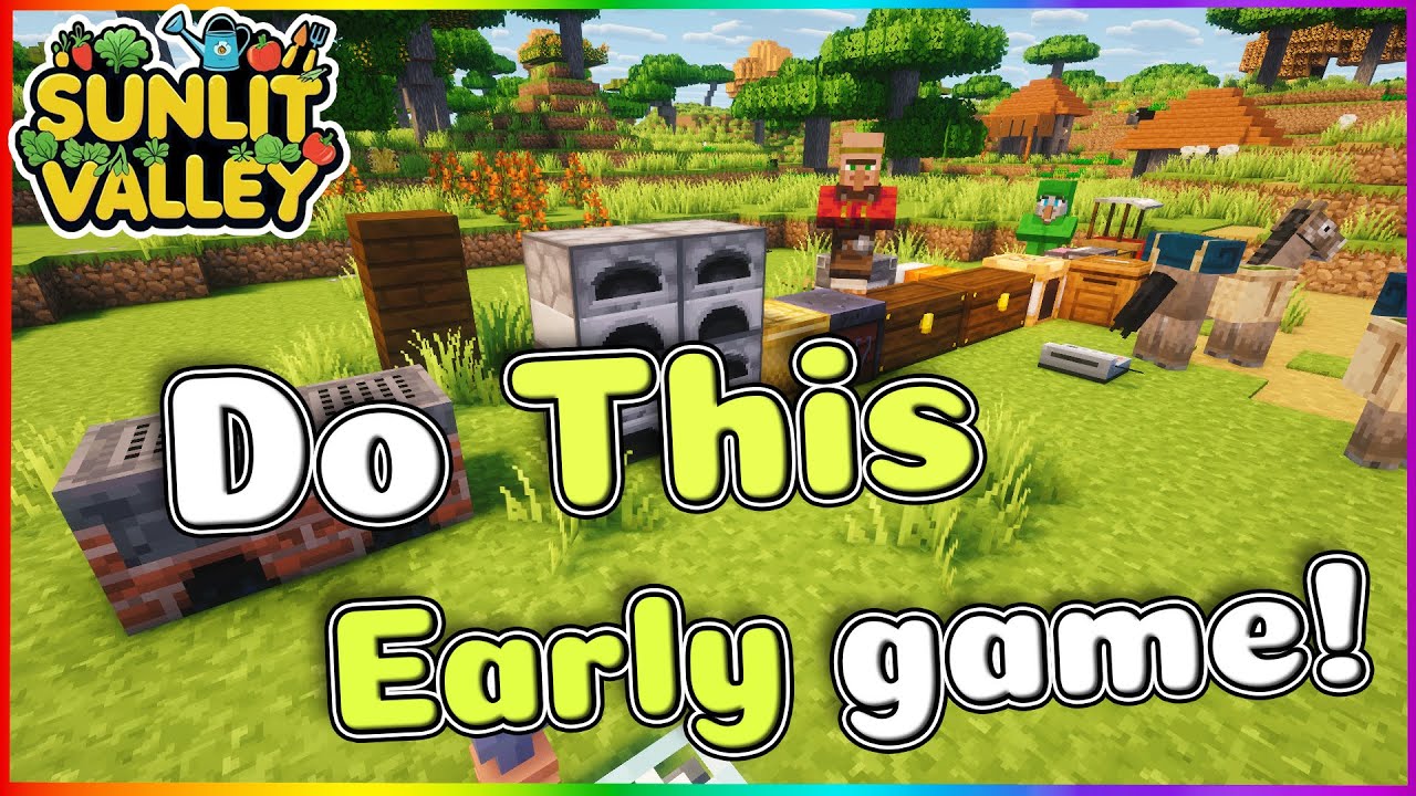 Выполните это на ранней стадии игры в Sunlit Valley Minecraft!