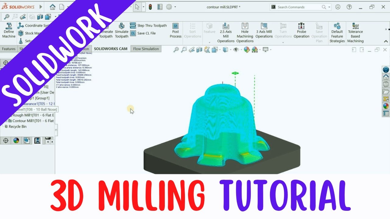 SolidWorks CAM 3D фрезерование