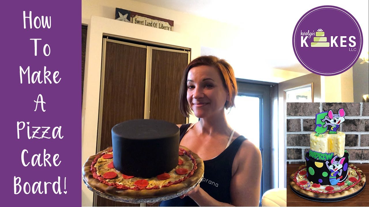 How To Make A Pizza Cake Board | Karolyn's Kakes