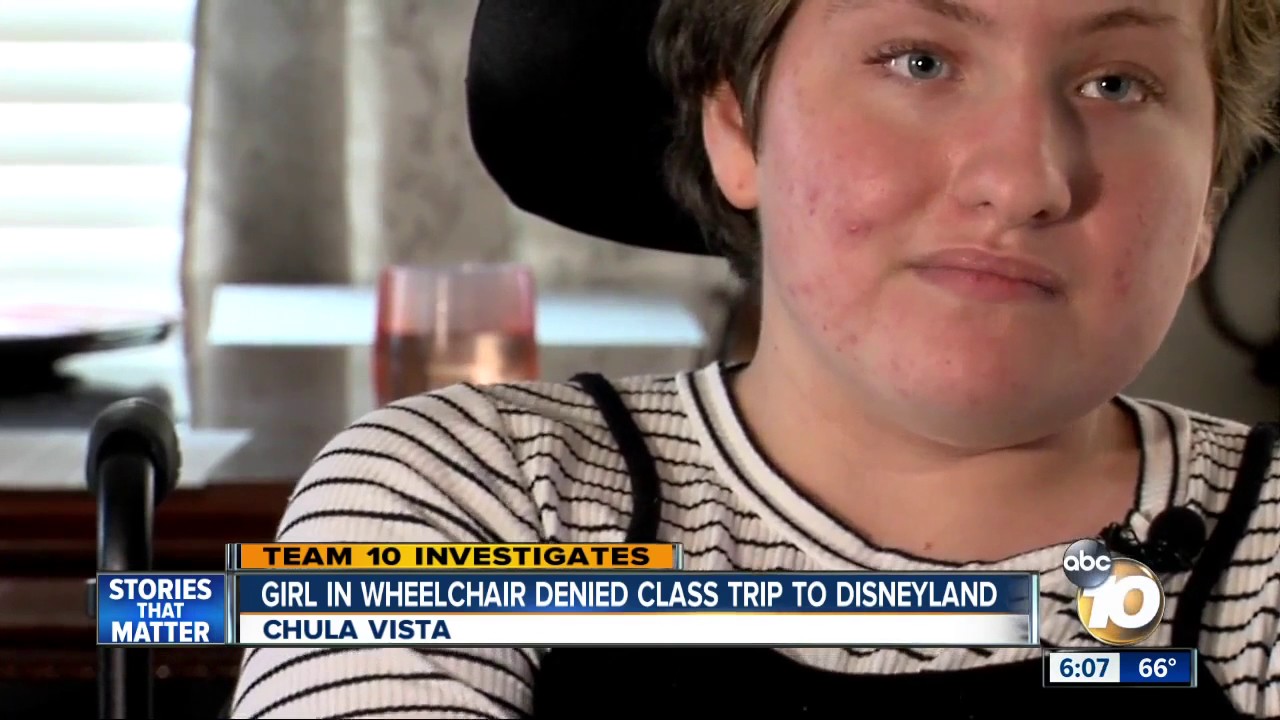 Girl in wheelchair denied class trip to Disneyland