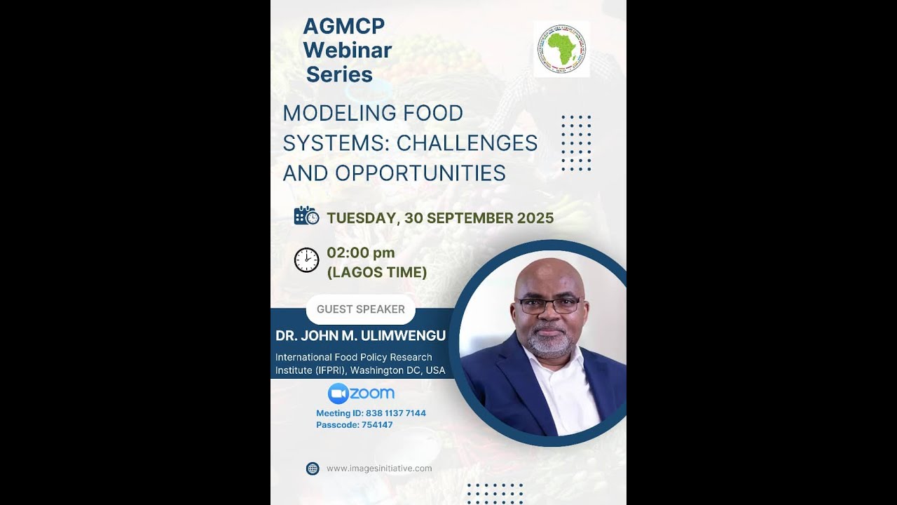 AGMCP Webinar: Modelling Food Systems: Challenges and Opportunities