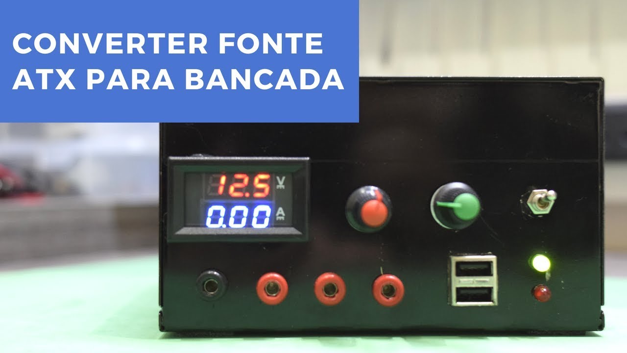 Fonte de bancada regulável com fonte ATX 01 - Preview do projeto