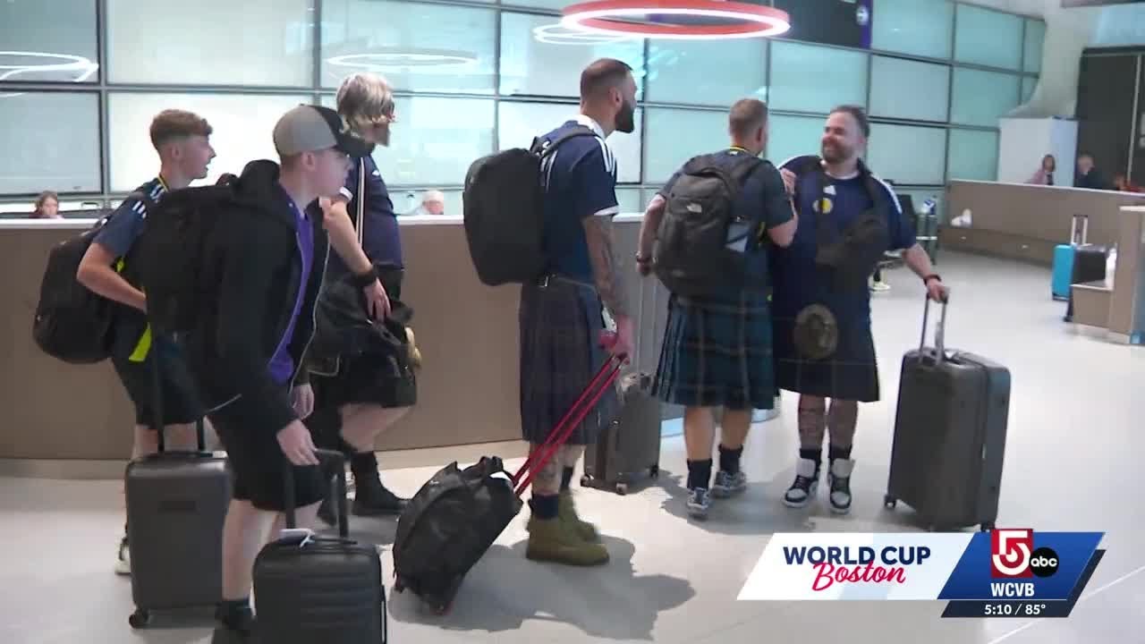 Wave of Scottish fans arrives in Boston ahead of city's first World Cup match