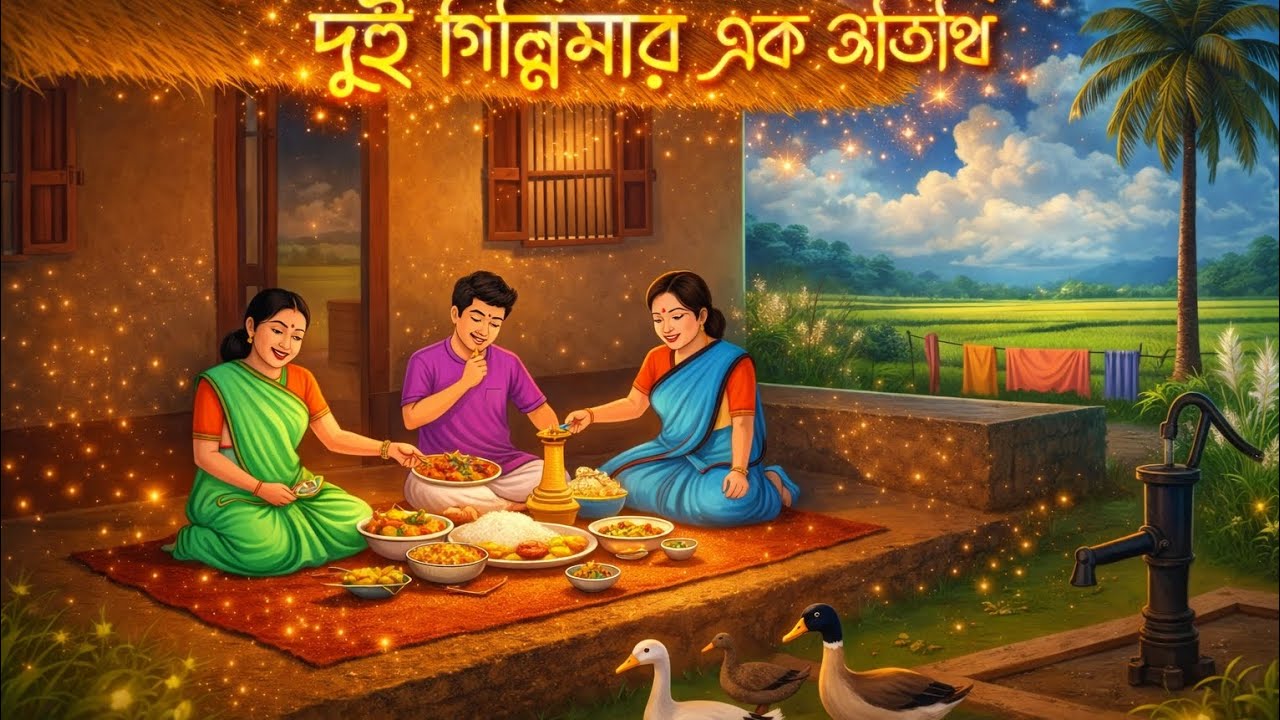 দুই গিন্নিমার এক অতিথি | বাংলা রূপকথার গল্প | Bengali Fairy Tale | Thakurmar Jhuli