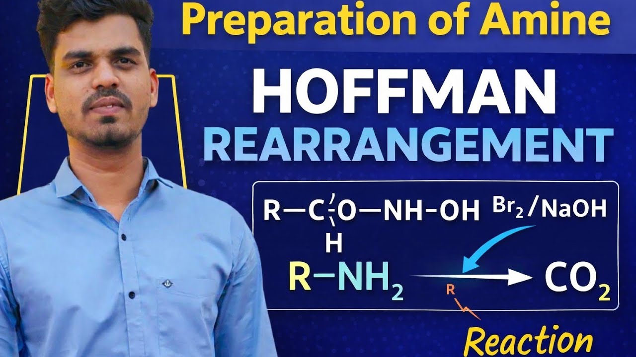 amine preparation using Hoffman rearrangement || JEE NEET || class 12th