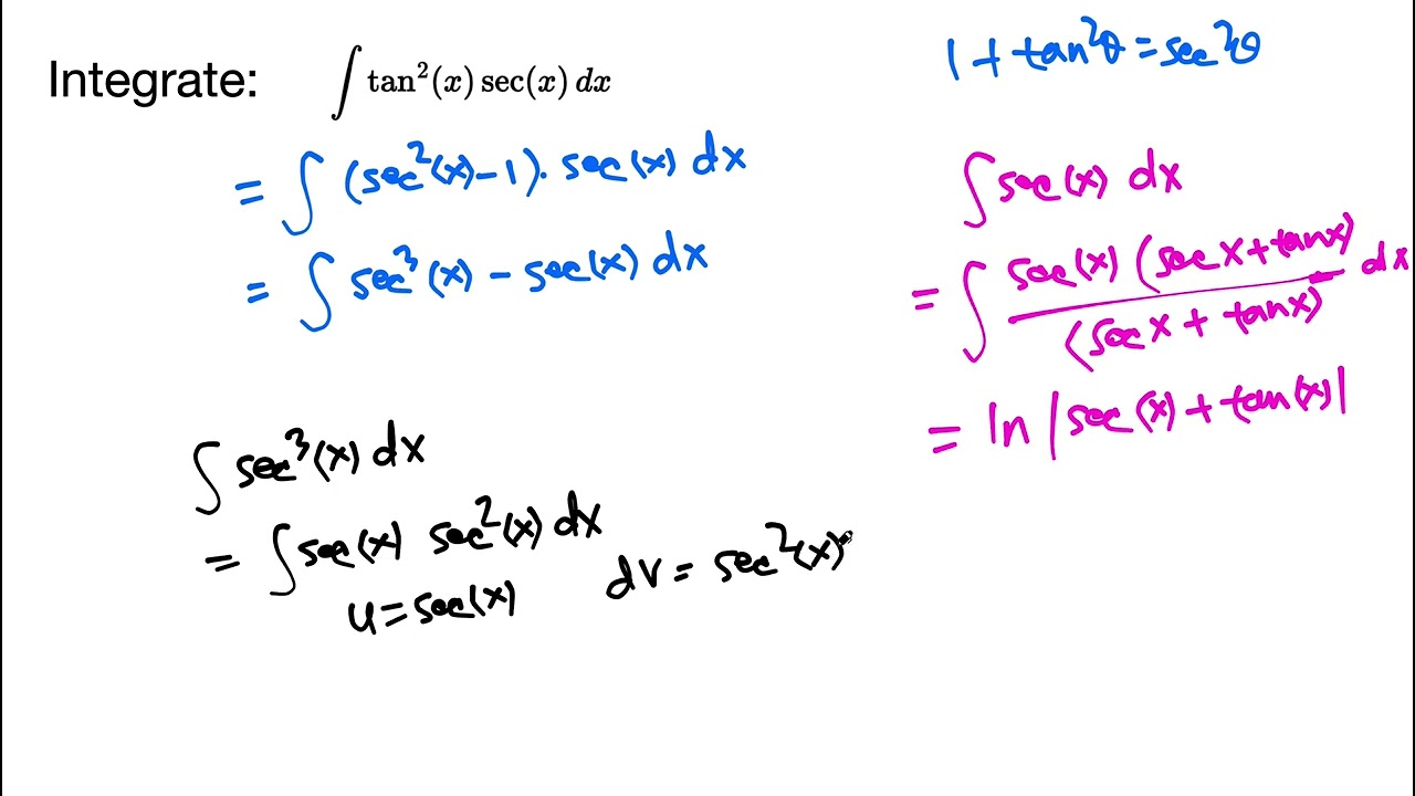 Calc II: Integration of tan^2 (x) sec(x)