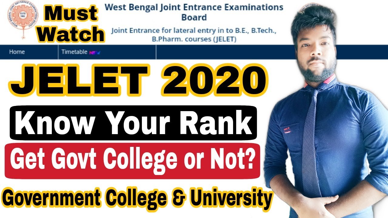 JELET 2020 | Know Your Rank Get Government College or Not? | 1st & 2nd Round Seat Allotment Result.