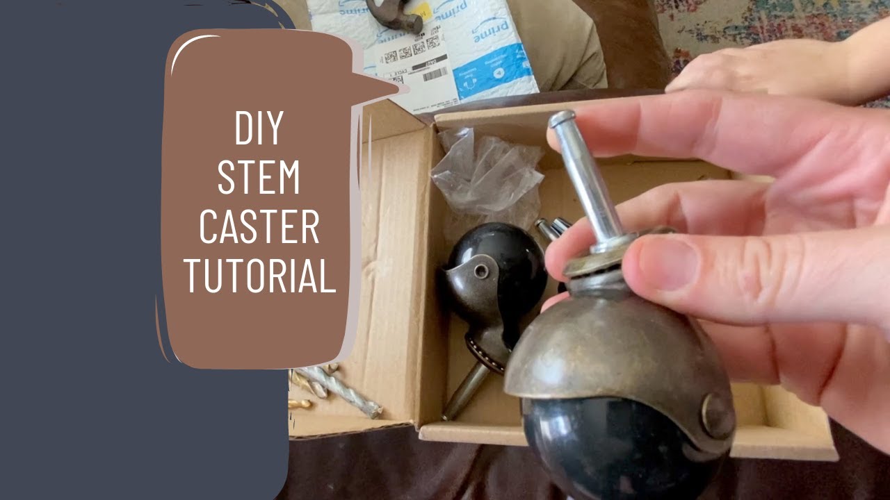 Stem Caster DIY || EASY Tutorial attaching wheels to wooden table legs