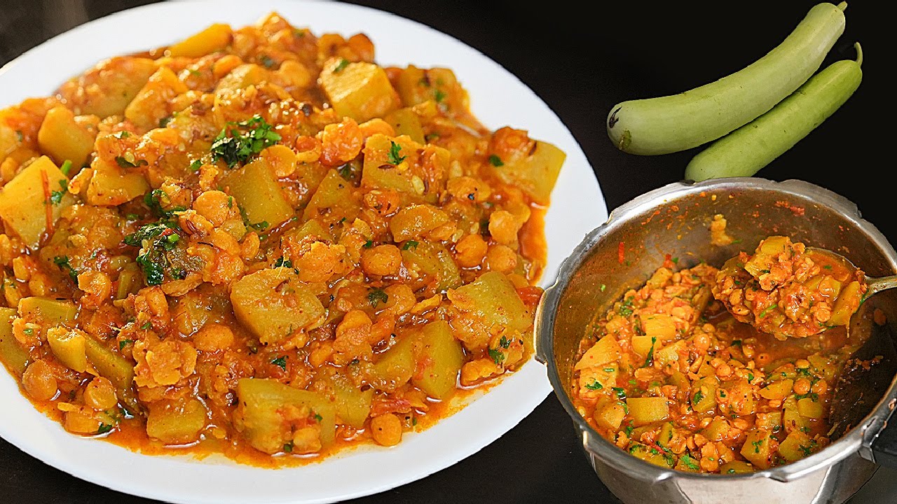 बिना लहसुन प्याज़ के लौकी चना दाल की मजेदार सब्ज़ी | Louki Chana Dal Recipe No Onion Garlic | kabita