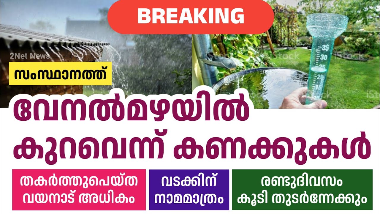 വേനൽമഴയിൽ കുറവ്; കണക്കുകൾ ഇങ്ങനെ &bull; Kerala Weather News Today &bull; Kerala Weather Updates &bull; 2Net News