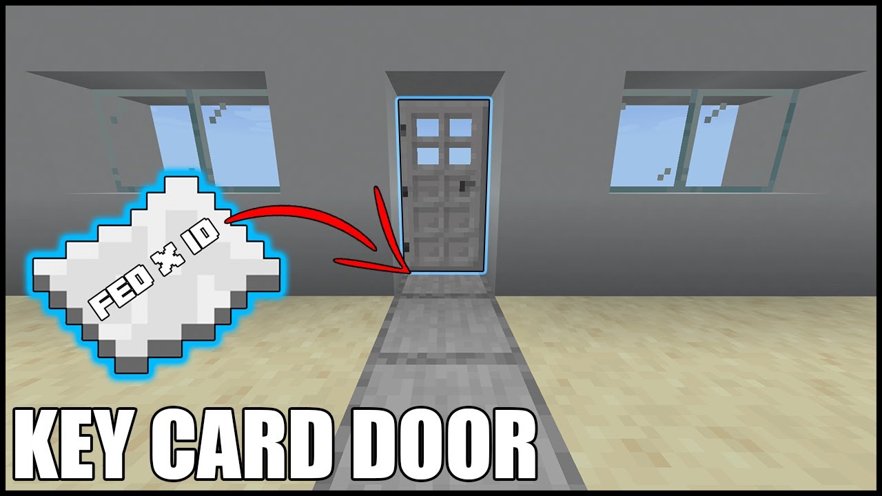 Key Card Door in Minecraft Bedrock! (Alarm and Mob Proof)