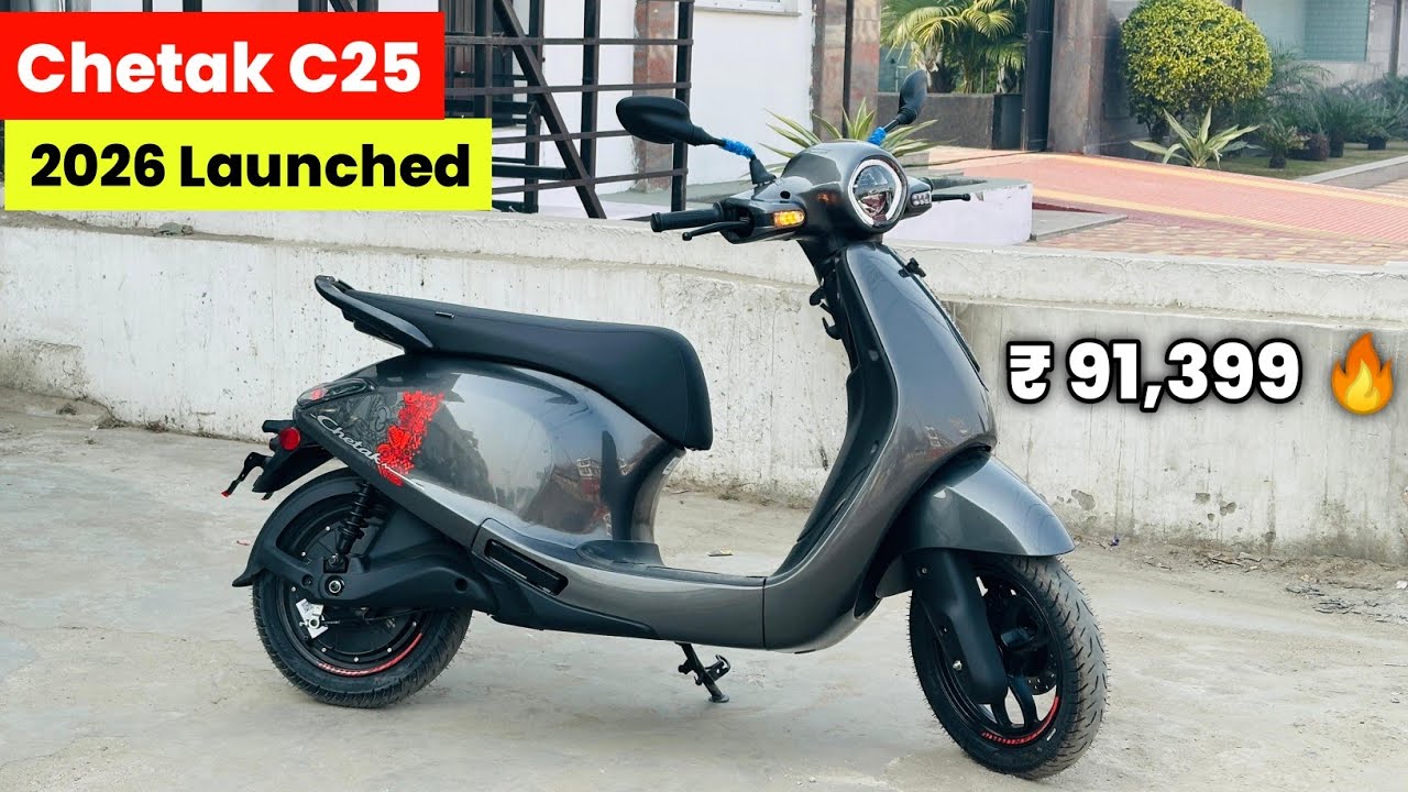 2026 Bajaj Chetak C25 Launch Review 🔥- Only 91,399 | Range | 25L Boot Space | Top Speed | Price