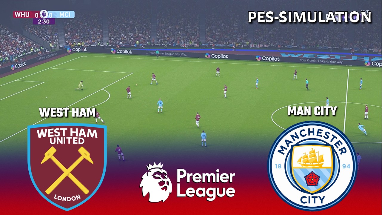 West Ham United vs Manchester City | Premier League 2025/26 | PES 21 Simulation