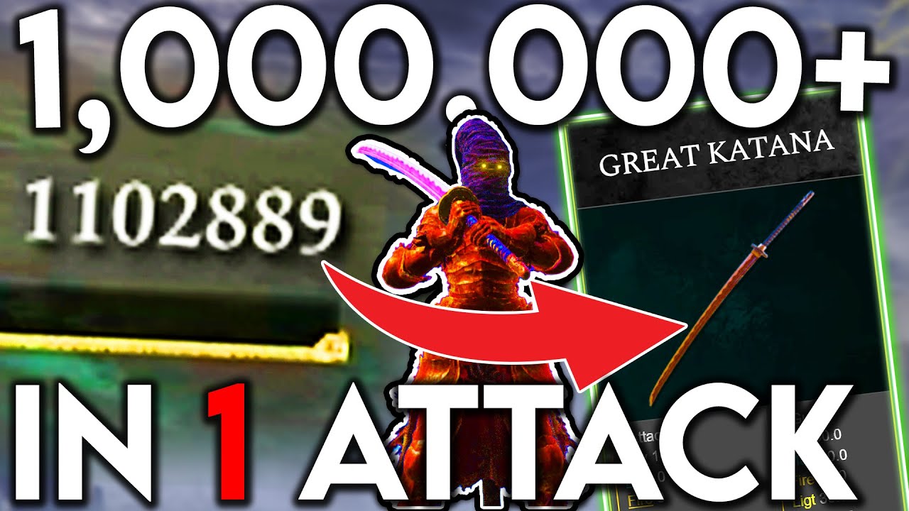 ONE MILLION DAMAGE in ONE Attack | Elden Ring Patch 1.13 | Great Katana Wild Strikes Glitch @syrobe
