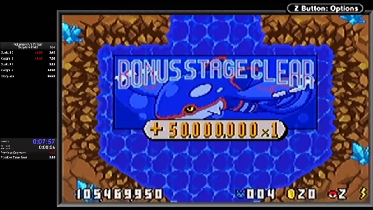 [Obsolete] Pokemon Pinball Ruby & Sapphire Beat Rayquaza (Sapphire Field) Speedrun [15:44]
