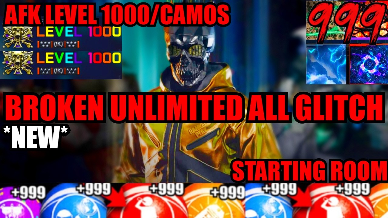 *NEW* SOLO LEVEL 1000/ALL GLITCH! BROKEN AFK XP/CAMO/STARTING ROOM! BO7 GLITCHES! BO7 ZOMBIES GLITCH