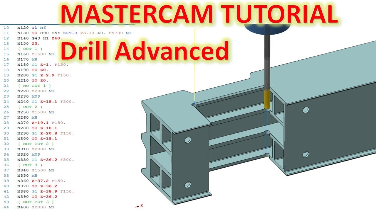 MasterCAM 2022 Tutorial #110 | Benefits of Advanced Drill