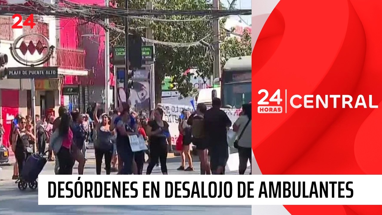 Con desórdenes y detenidos termina desalojo de ambulantes en Puente Alto | 24 Horas TVN Chile