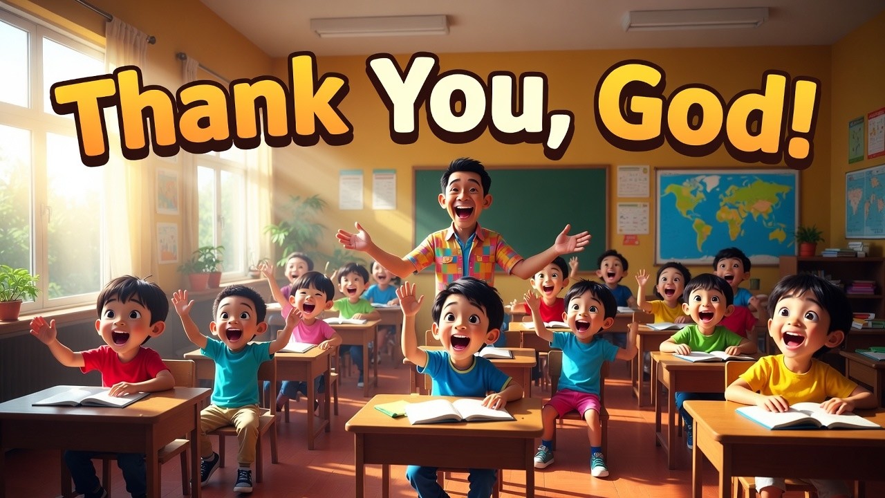 Thank You, God! | Kids Sing Together in Classroom 🌞🎵