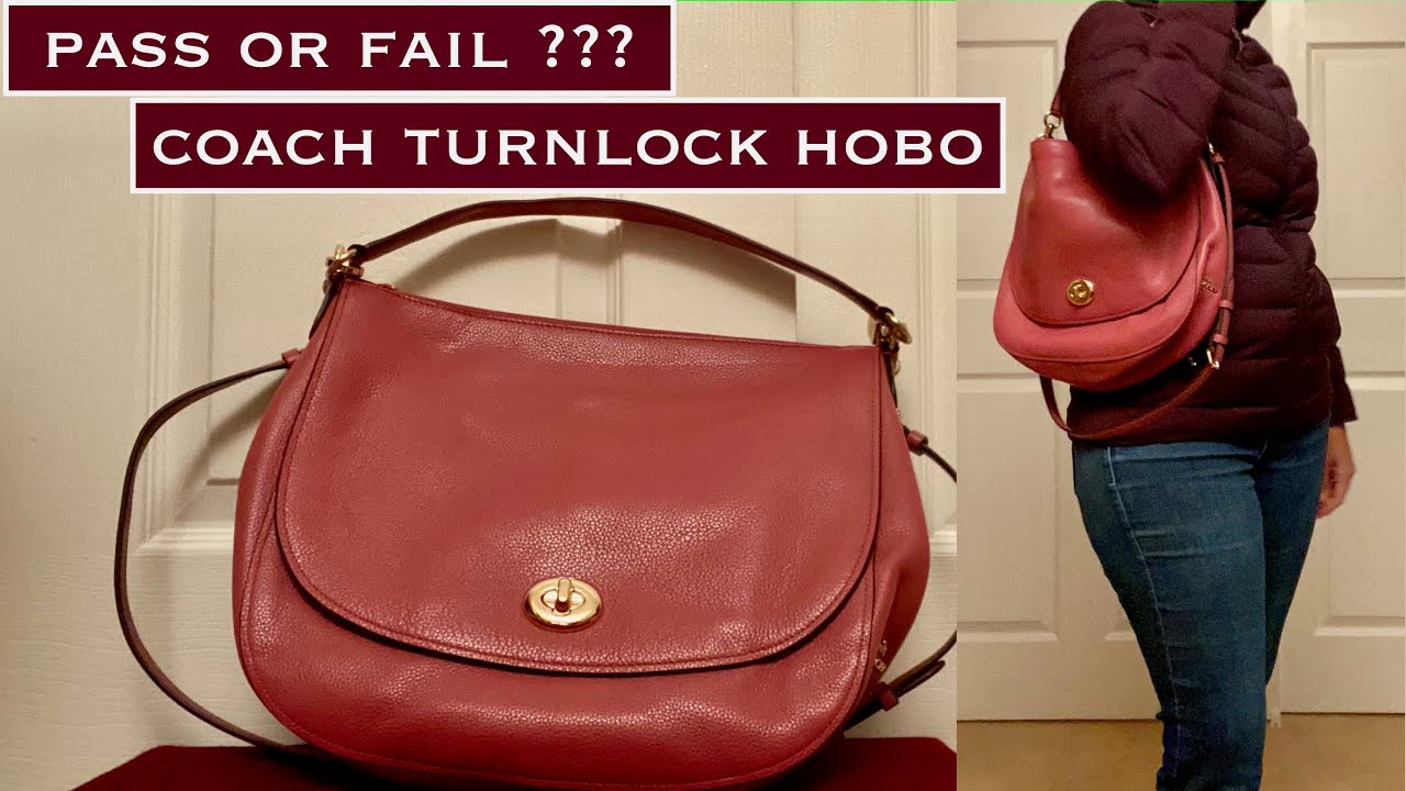 **IN-DEPTH REVIEW/ WHAT'S IN MY BAG** Coach Turnlock Hobo in Light Gold Rouge