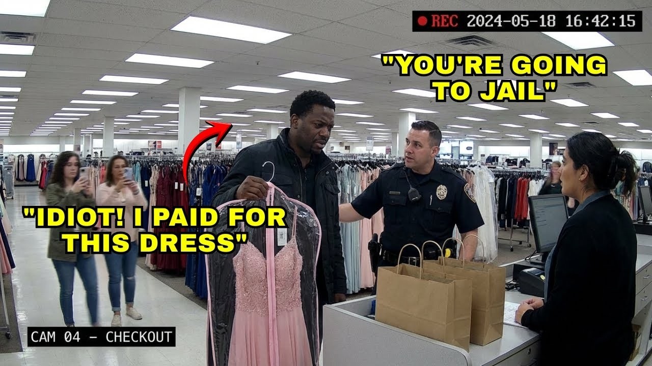 Racist Cop Stops Black Father Buying Prom Dress – Surprise for Daughter, He's a Secret Service Agent
