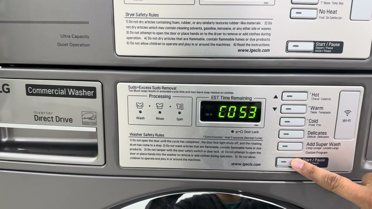 Configuración lavadora LG para aceptar pulsos