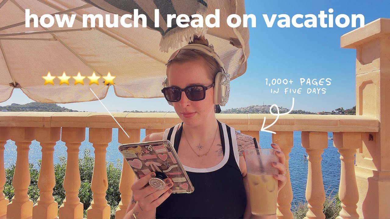 Сколько я читаю за неделю в отпуске 📖🎧☀️🌴 Планы на чтение и влог о чтении с Kindle
