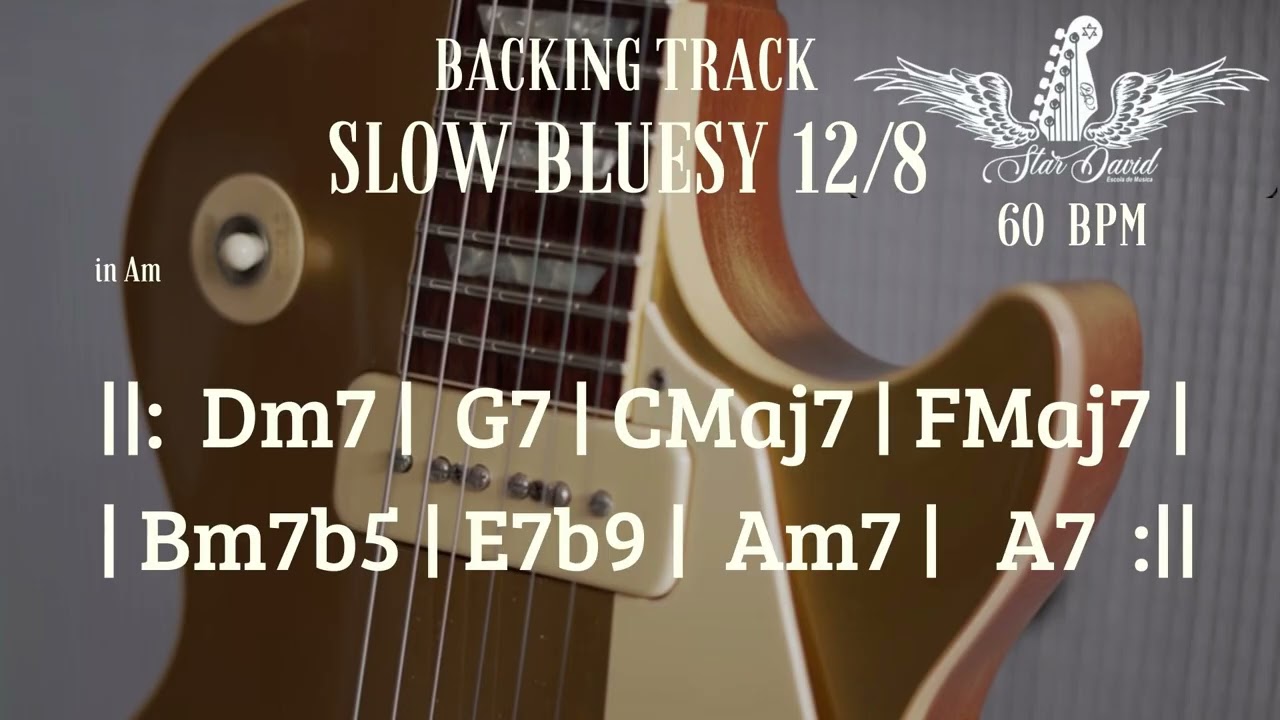 Backing Track Slow Bluesy in Am  60 BPM