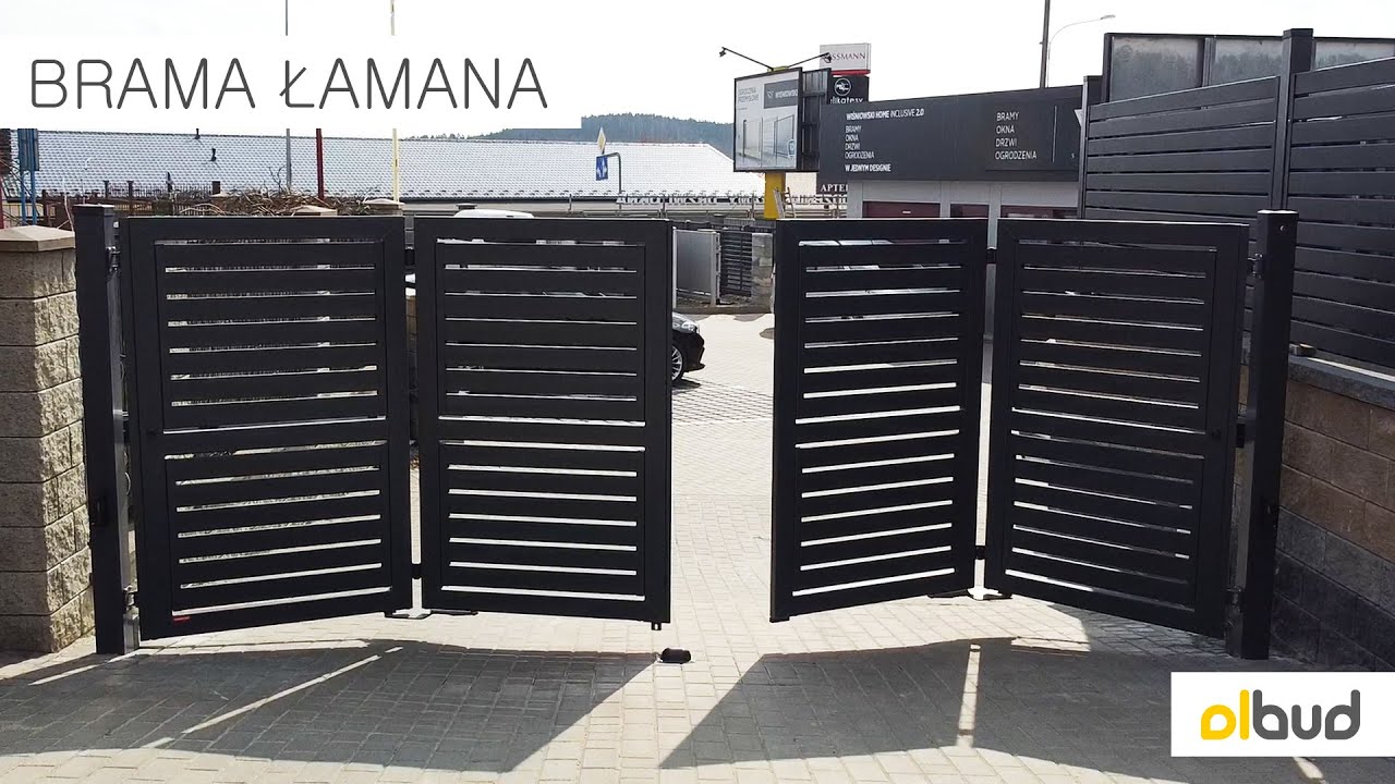 Brama łamana harmonijkowa nowoczesna KONSPORT PP002 P82 automatyczna - ekspozycja Gdańsk