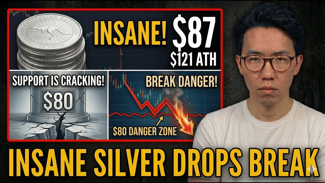 INSANE Silver Drops to $87 After Hitting $121 ATH &ndash; Is the $80 Support About to BREAK?