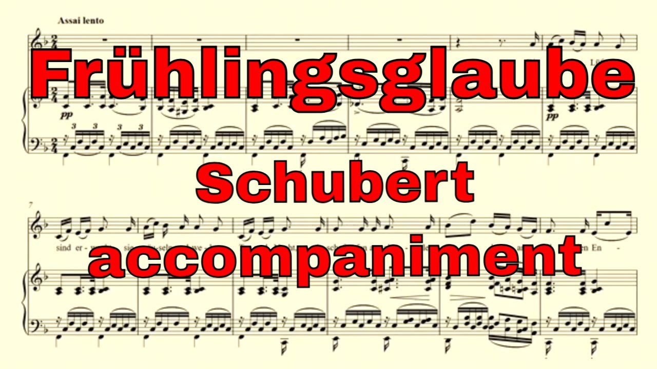 Frühlingsglaube - Schubert - accompaniment in F major