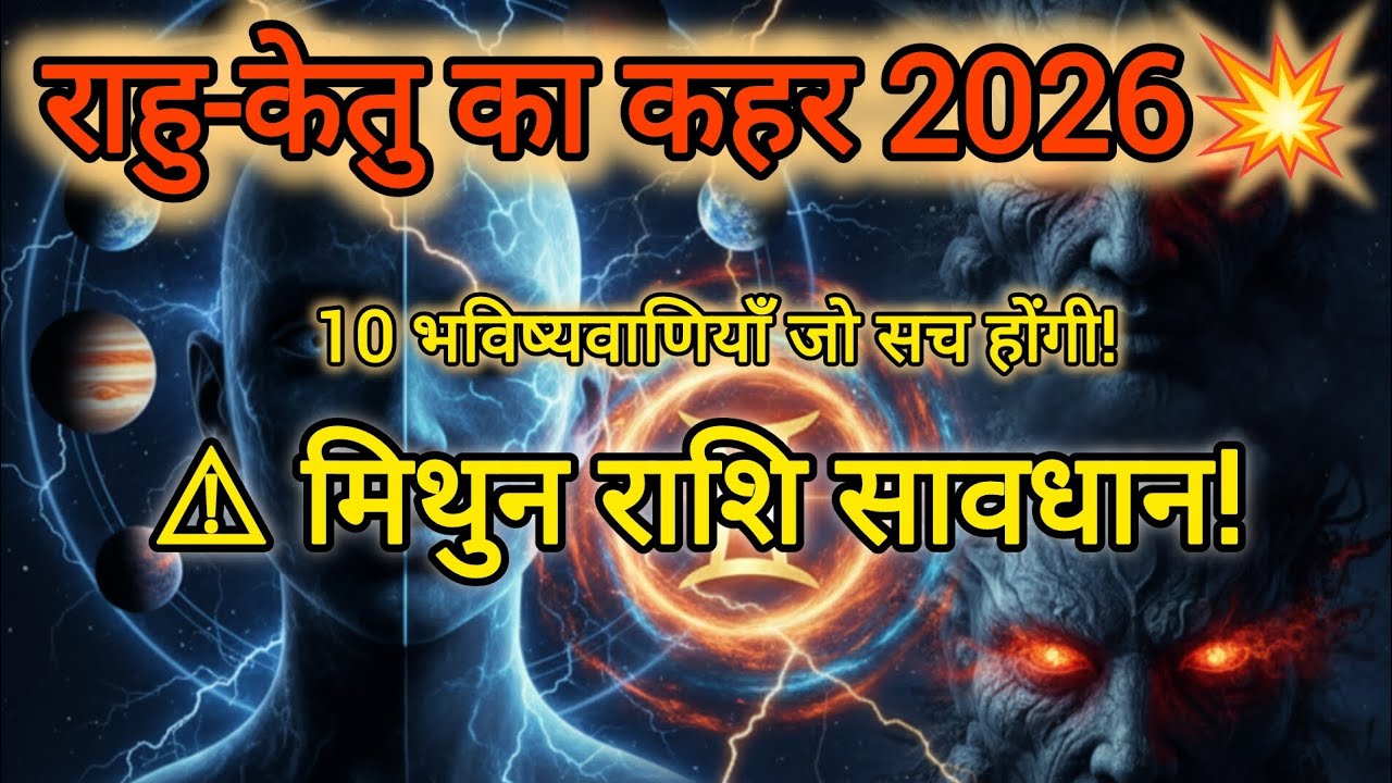 🚨 2026 में मिथुन राशि पर राहु–केतु का सबसे बड़ा प्रकोप!#RahuKetu2026 #MithunRashi #RahuKetuEffect
