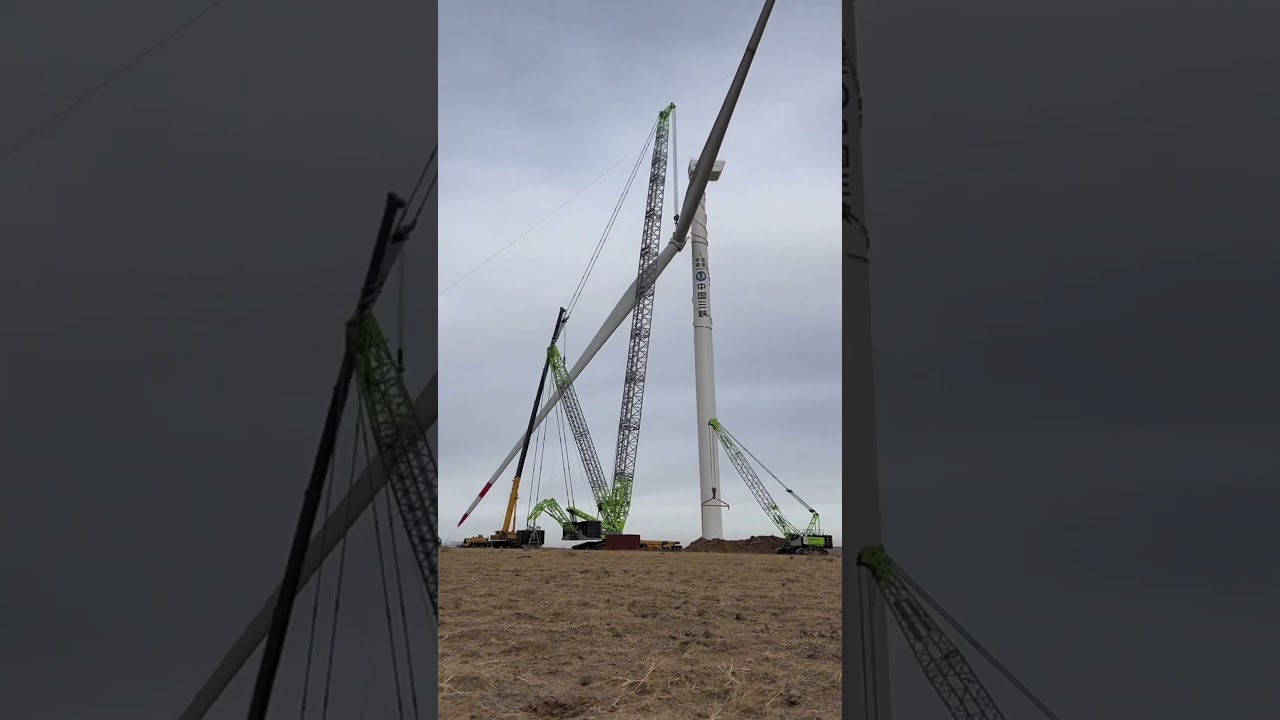 Zoomlion Crawler Lifting Wind Blades #zoomlion #crawler #viral # crane #cranepedia