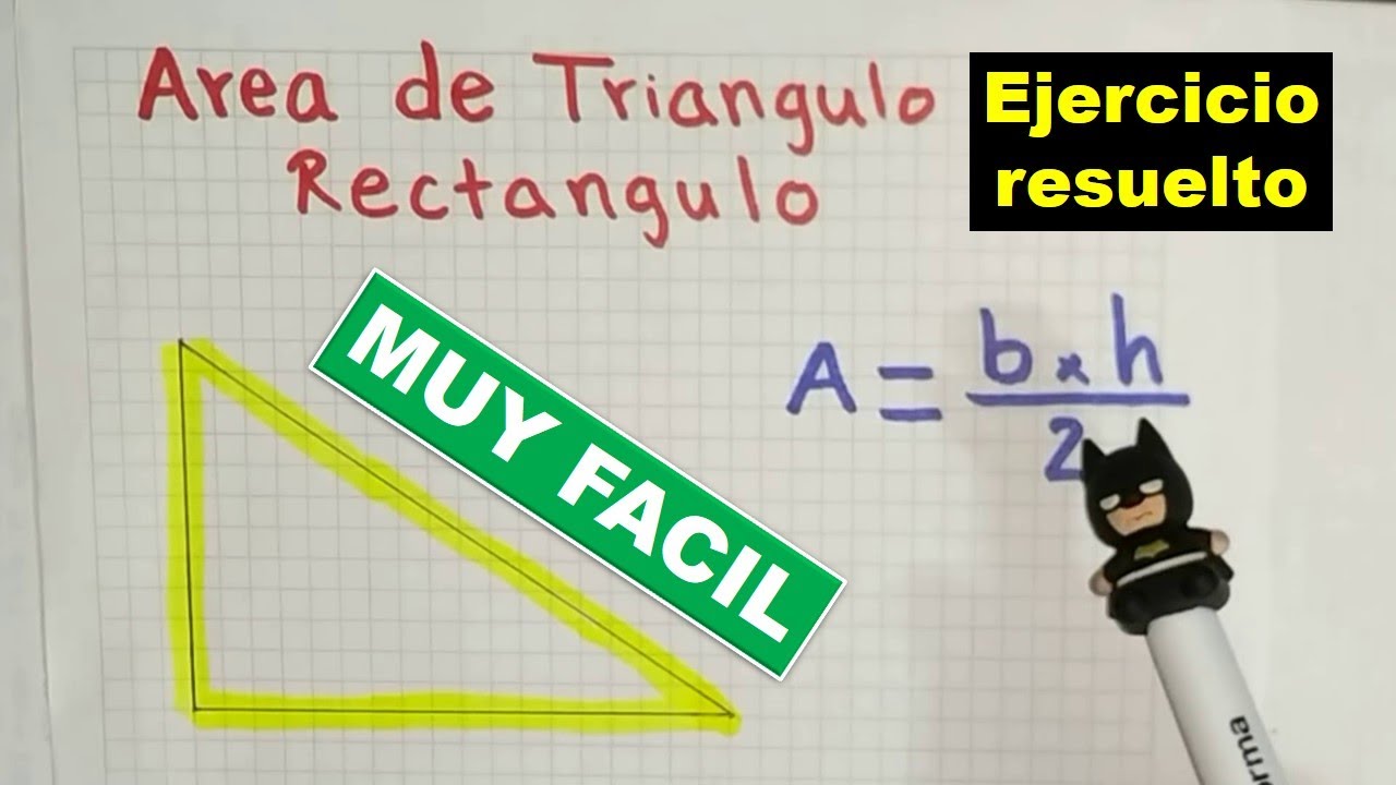 Como sacar el AREA de un TRIANGULO RECTANGULO 📐