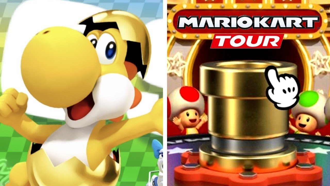 Mario Kart Tour - 448 Rubies Pipe Pull for Yoshi (Gold Egg) Full Set