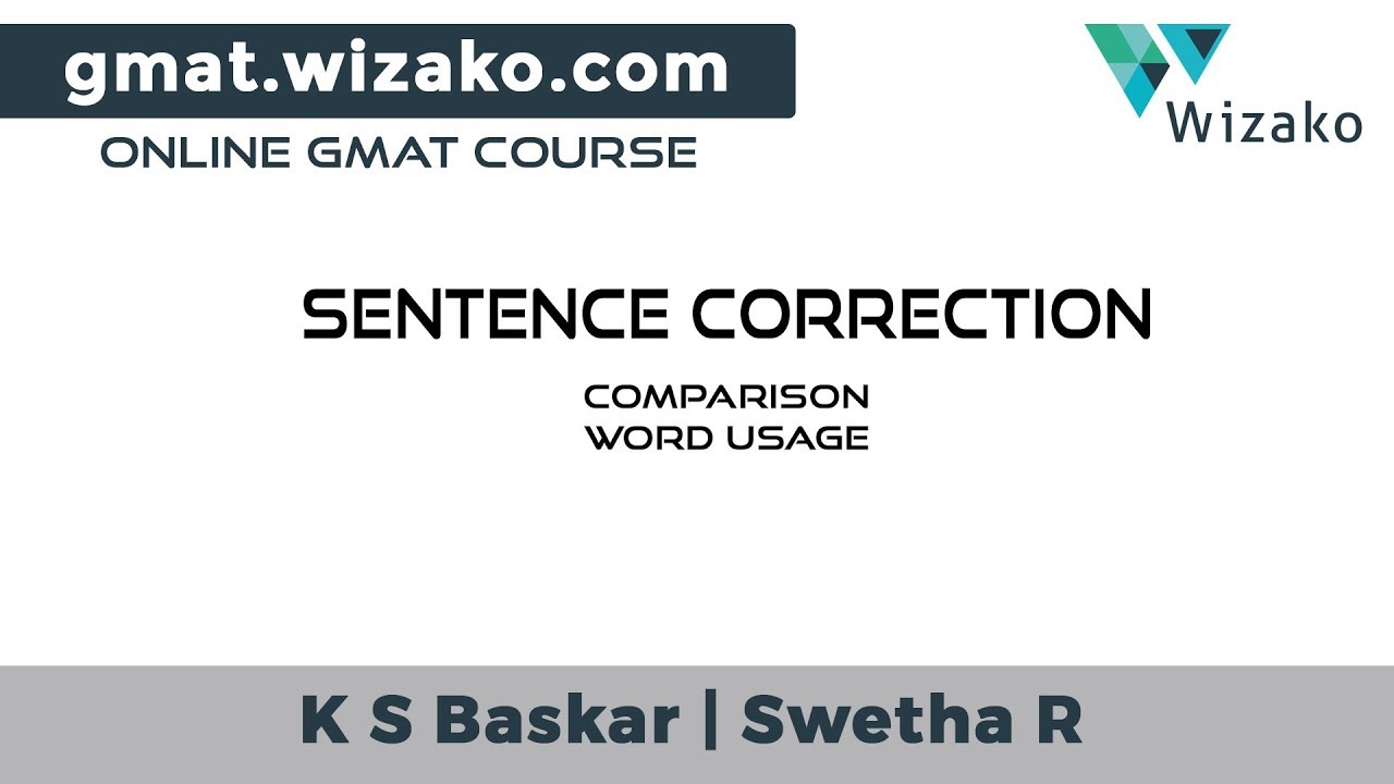 GMAT Sentence Correction | Word Usage | Comparison | GMAT Verbal Sample Question