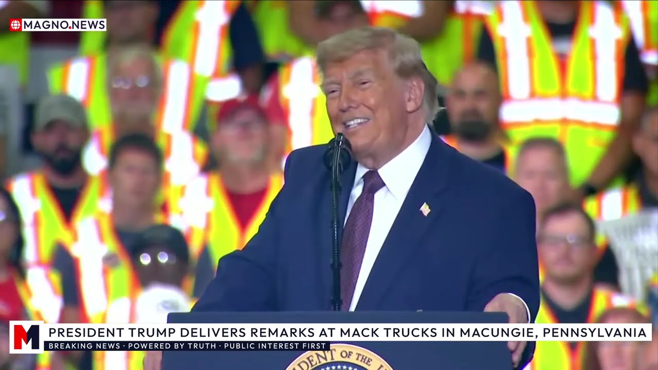 🇺🇸 President Trump Holds MAGA Rally with Autoworkers at Mack Trucks in Macungie, Pennsylvania [LIVE]