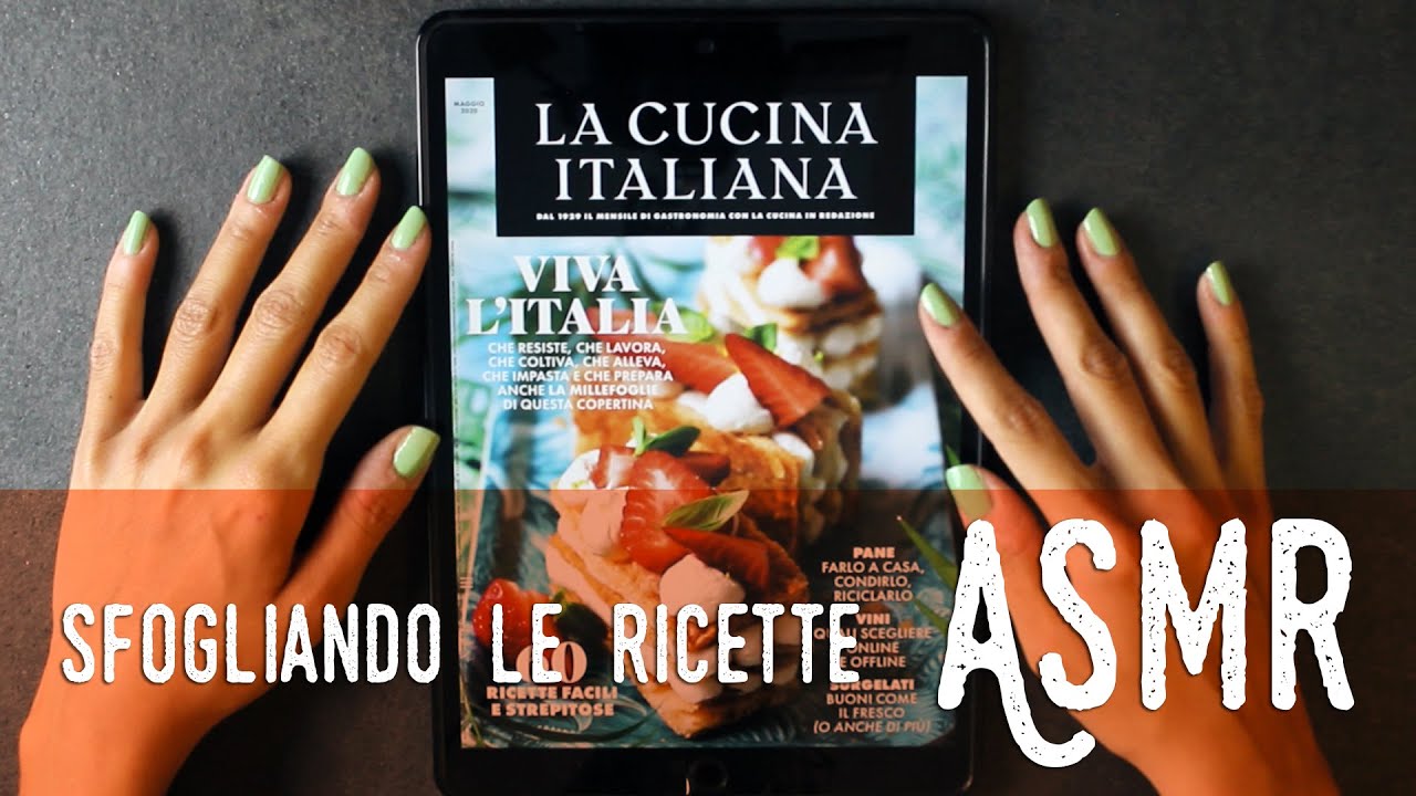 ASMR ita - 📖 Sfogliando LA CUCINA ITALIANA (Soft Whispering)