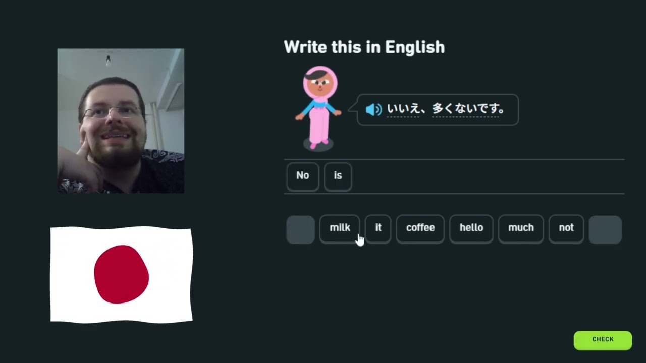 Duolingo Japanese CHALLENGE - 99 #japan #learning #language #shorts