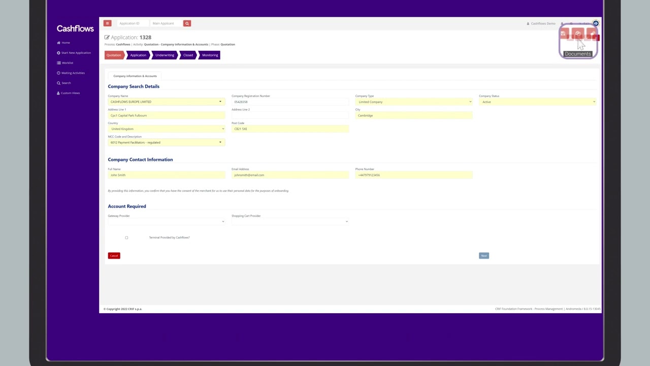 Fast Onboarding: Uploading merchant documents with Cashflows, your payment processing partner