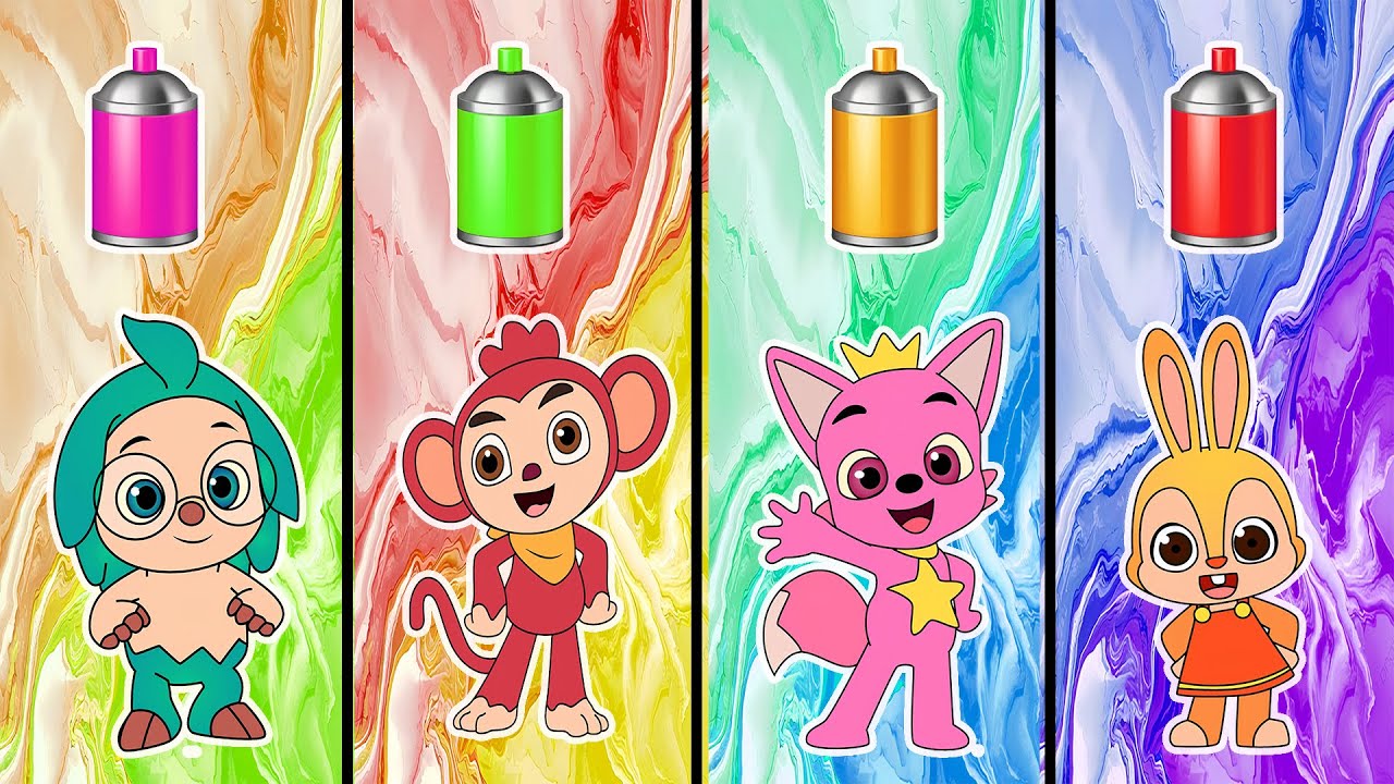 Complete the Puzzle - Find paint colors for Jenni, Poki, PinkFong, Hogi | PinkFong TV Animation