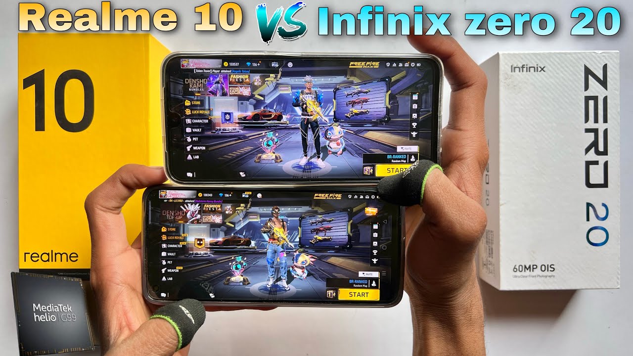 Infinix zero 20 vs Realme 10 speed test and comparison