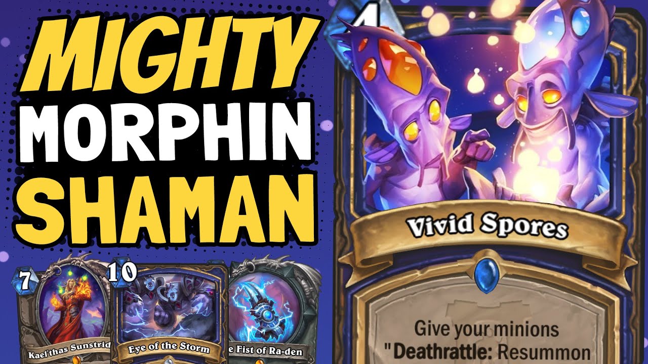 SUMMONING A 48/48 ON TURN 4?? Mighty Morphin Power Shaman is CRAZY! | Ashes of Outland | Hearthstone