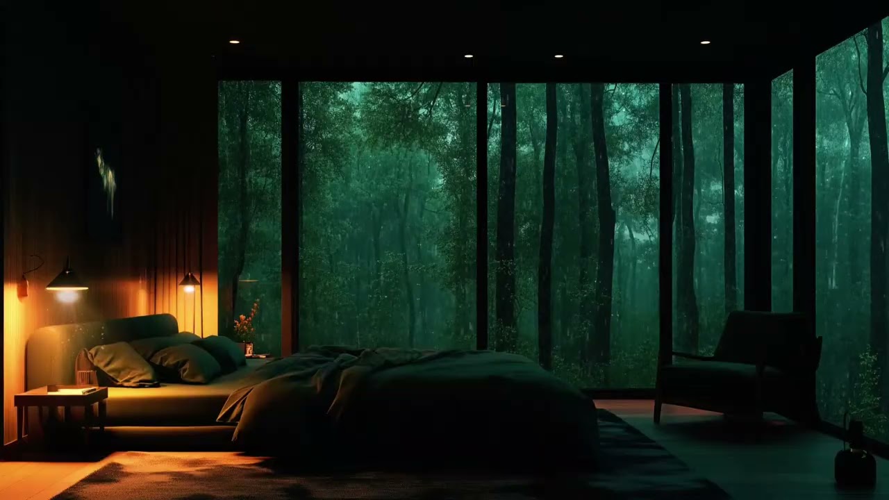 Deep Forest Rain Sounds for Sleep and Relaxation | Piano Music Enjoy