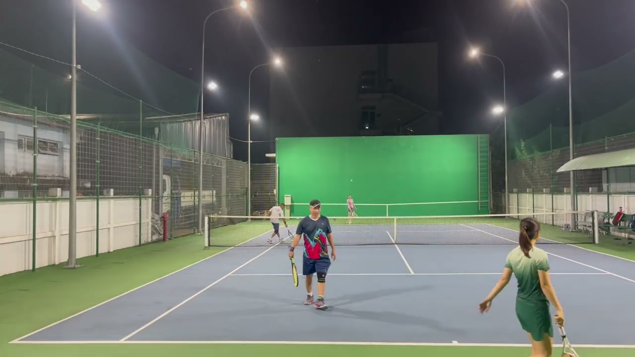 Tennis Điện Lực - Thầy Khanh, Ngọc VS Duy, Nga