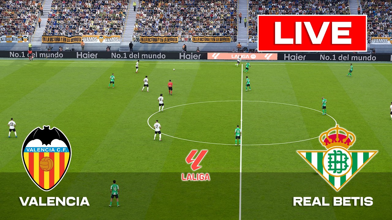 🔴LIVE : Valencia vs Real Betis | La Liga | Full Match Streaming | PES 2021 Gameplay